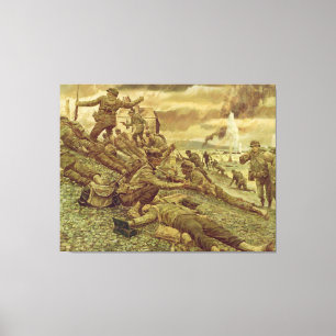 Erste Welle von Ken Riley im Zweiten Weltkrieg in  Leinwanddruck