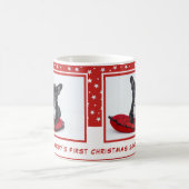 Erste Welpe Weihnachten Rotes Personalisiertes Tie Kaffeetasse (Mittel)