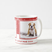 Erste Welpe Weihnachten Rotes Personalisiertes Tie Kaffeetasse (VorderseiteRechts)