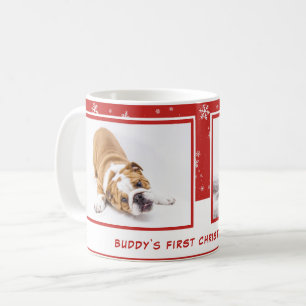 Erste Welpe Weihnachten Rotes Personalisiertes Tie Kaffeetasse