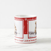 Erste Welpe Weihnachten Rotes Personalisiertes Tie Kaffeetasse (Mittel)