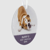 Erste Welpe Weihnachtslevender Pet Foto Ornament (Vorderseite)