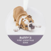 Erste Welpe Weihnachtslevender Pet Foto Ornament (Vorderseite)