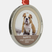Erste Welpen Weihnachten Personalisierte Haustiere Ornament Aus Metall (Rechts)