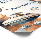 Erste Weltraumfahrt um das Sonnenfavorisierzeichen Poster (Ecke)