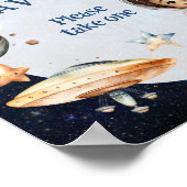 Erste Weltraumfahrt um das Sonnenfavorisierzeichen Poster (Ecke)