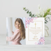 Erste Wildblumen der Heiligen Kommune Blumenbeete Dankeskarte (Stehend Vorderseite)