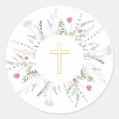 Erste Wildblumen der Heiligen Kommune Runder Aufkleber (Vorderseite)