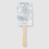 Erste Winter Snowflakes Hochzeitsprogramm Hand Fan Fächer (Rückseite)