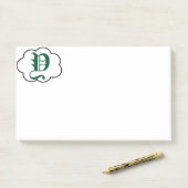 Erste Y-Monogramm-Anmerkungen Post-it Klebezettel (Auf Schreibtisch)