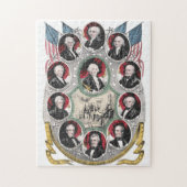 Erste zehn Präsidenten der USA pädagogisch Puzzle (Vertikal)