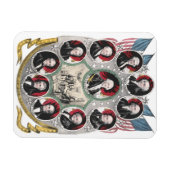 Erste zehn Präsidenten der Vereinigten Staaten Magnet (Horizontal)