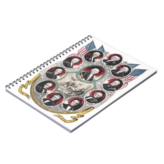 Erste zehn Präsidenten der Vereinigten Staaten Notizblock (Linke Seite)