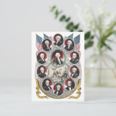 Erste zehn Präsidenten der Vereinigten Staaten Postkarte (Stehend Vorderseite)