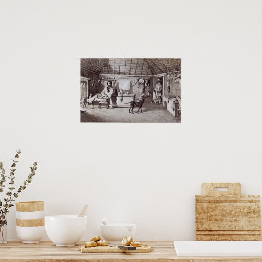 Erste Zuhause des Squatters, c.1847 Poster (Küche)