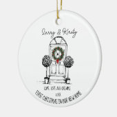 Erste Zuhause-Namen editierte Nachrichten Weihnach Keramik Ornament (Links)