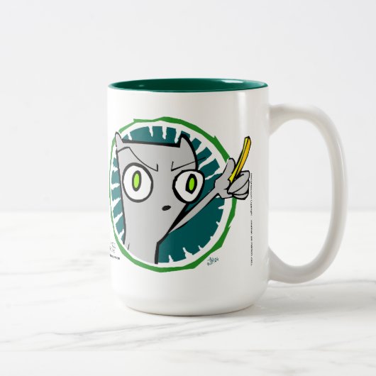 Erstechen Sie Sie in Ihrem Auge mit Pommes-Frites: Zweifarbige Tasse (Rechts)