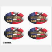 ERSTELLBAR UND STOLZ OVALER AUFKLEBER (Blatt)