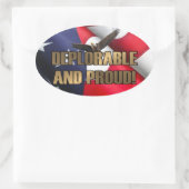 ERSTELLBAR UND STOLZ OVALER AUFKLEBER (Tasche)