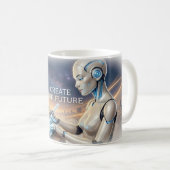 Erstelle das Future AI Artist Poster Kaffeetasse (VorderseiteRechts)