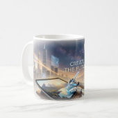 Erstelle das Future AI Artist Poster Kaffeetasse (Vorderseite Links)