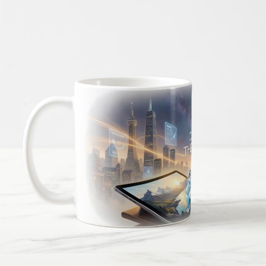 Erstelle das Future AI Artist Poster Kaffeetasse (Links)