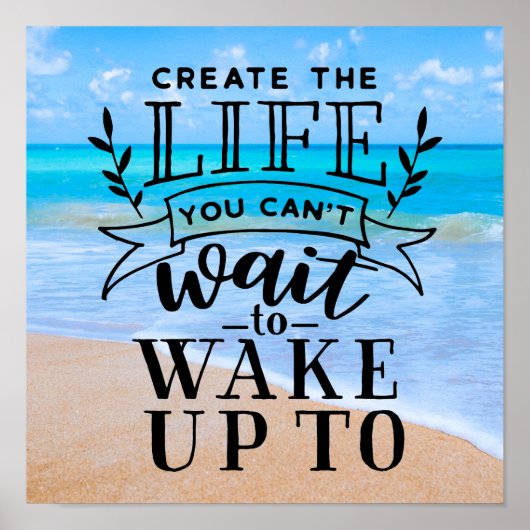 Erstelle das Leben, das du nicht warten kannst, bi Poster (Vorne)