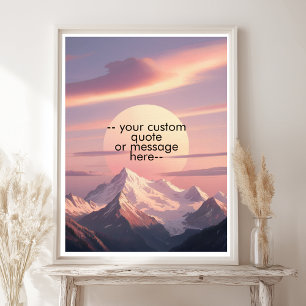 Erstelle Dein Eigener Motivationsspruch-Sonnenunte Poster