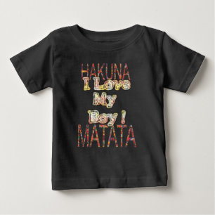 Erstelle Dein eigenes Afrika Vintage-Farben Hakuna Baby T-shirt
