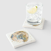 Erstelle Dein eigenes Aquarell Widder Steinuntersetzer (Seitenansicht)