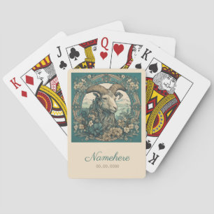 Erstelle Dein eigenes Art Nouveau Capricorn-Sternz Spielkarten