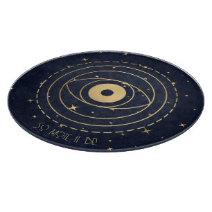 Erstelle Dein eigenes Blau & Gold Celestial Magic Schneidebrett