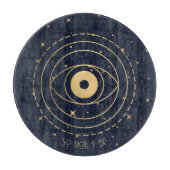 Erstelle Dein eigenes Blau & Gold Celestial Magic Schneidebrett (Vorderseite)