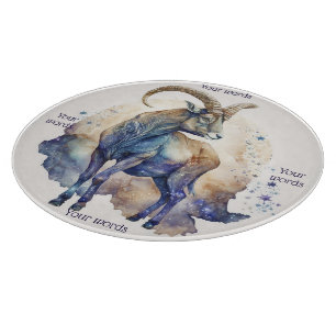 Erstelle Dein eigenes blau-goldenes Steinbock-Alta Schneidebrett