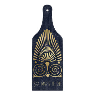 Erstelle Dein eigenes Blau- und Gold-Art-Deco-Palm Schneidebrett