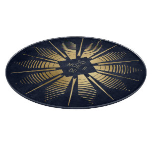 Erstelle Dein eigenes Blau und Gold Mandala Schneidebrett
