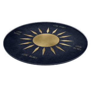 Erstelle Dein eigenes Blau und Gold Sonnen-Mandala Schneidebrett