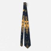 Erstelle Dein eigenes Blaues Gold Celestial Mond & Krawatte (Rückseite)