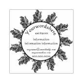 Erstelle Dein eigenes Boho-Federn-Logo Gummistempel (Prägung)