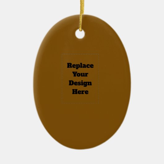 Erstelle Dein eigenes Braun Keramik Ornament (Vorne)