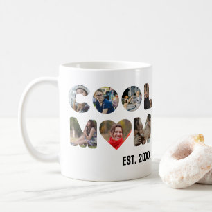 Erstelle dein eigenes Cool mom 7-Buchstaben-Foto f Kaffeetasse