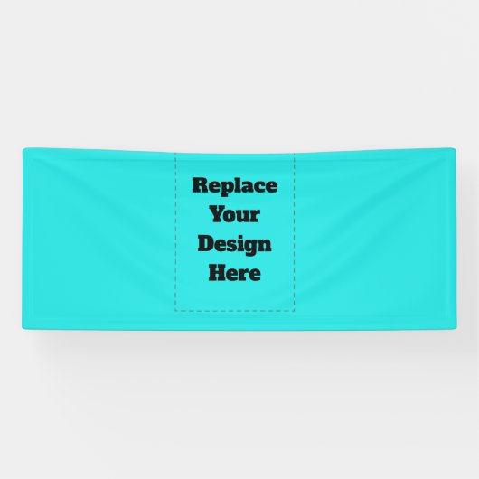 Erstelle dein eigenes Cyan Banner (Horizontal)