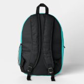Erstelle dein eigenes Cyan Bedruckter Rucksack (Rückseite)