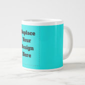 Erstelle dein eigenes Cyan Jumbo-Tasse (Vorderseite Rechts)