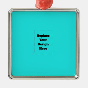 Erstelle dein eigenes Cyan Ornament Aus Metall