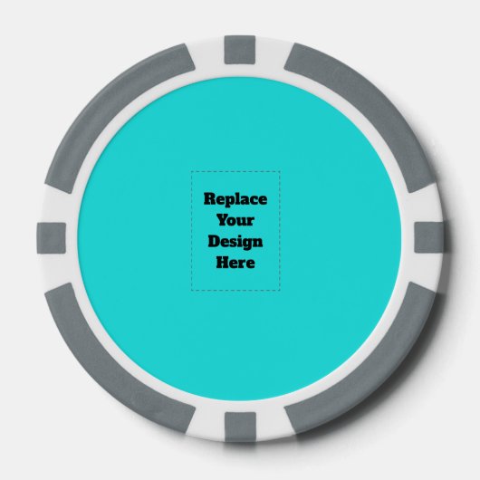 Erstelle dein eigenes Cyan Pokerchips (Vorderseite)