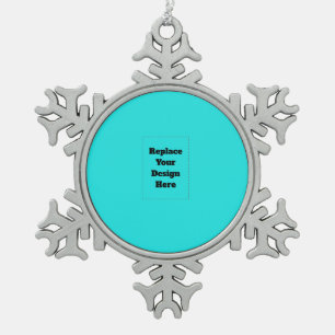 Erstelle dein eigenes Cyan Schneeflocken Zinn-Ornament