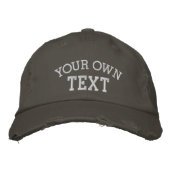 ERSTELLE-DEIN-EIGENES DIY Benutzerdefinierter Text Bestickte Baseballkappe (Vorderseite)