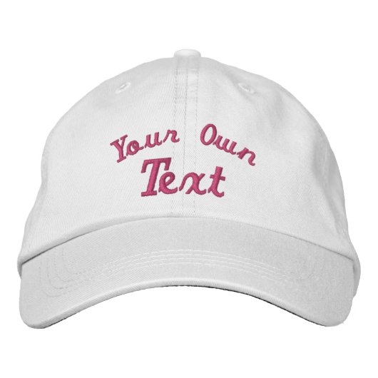 ERSTELLE-DEIN-EIGENES DIY Benutzerdefinierter Text Bestickte Baseballkappe (Vorderseite)