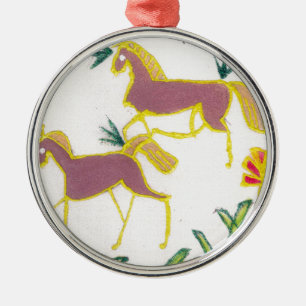 Erstelle Dein eigenes Einhorn Flora Power Süß Ästh Silbernes Ornament